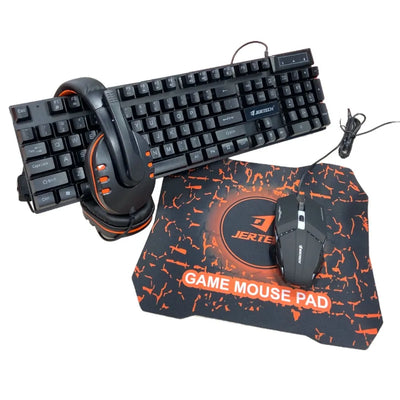 Kit Mouse, teclado, audífonos, pad